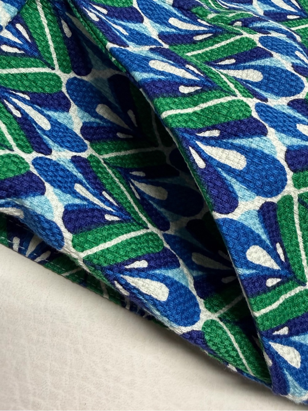 Boden Blue & Green Geometric Midi Dress size 4R NWT - Picture 5 of 10